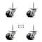 Service Caster Nylon Swvl TP Light Duty Floor Leveling Caster w/2.8" Diameter Black Wheel, 4PK SCC-TSLV30S75-NYR-1100-B-DC-4 - alternate 1